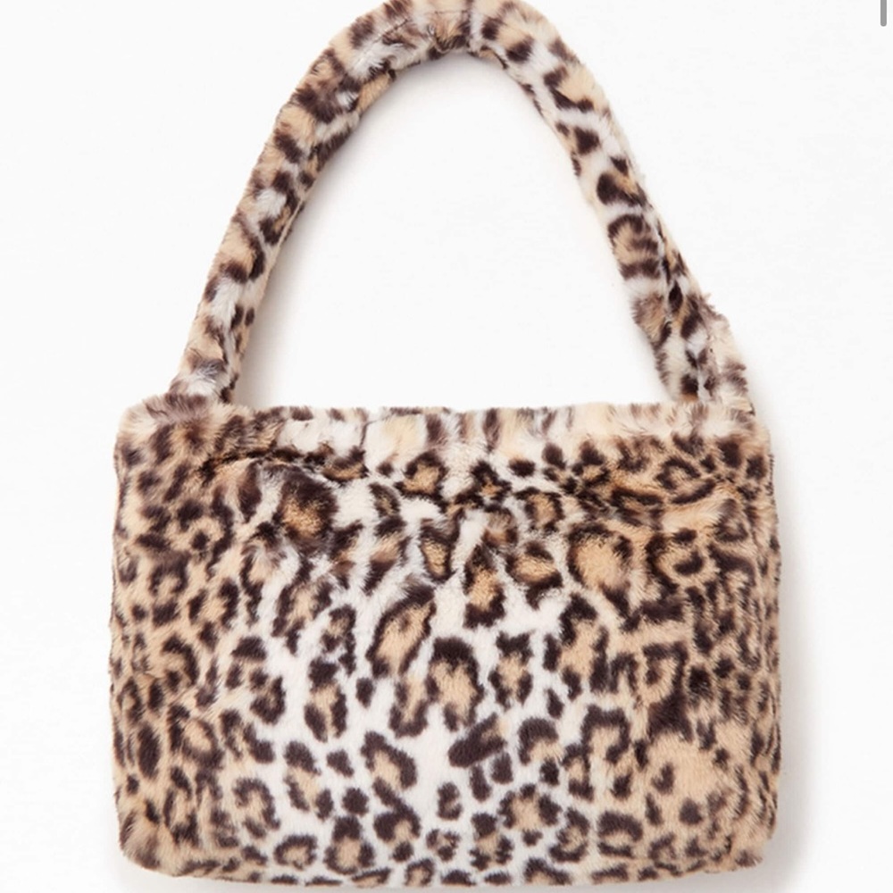 Furry Leopard Purse